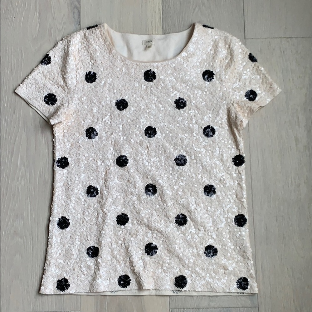 J. Crew sequined polka dot shirt!